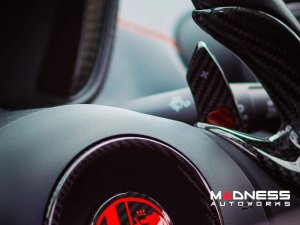 Alfa Romeo 4C Carbon Fiber Paddle Shifters - Red Accent 